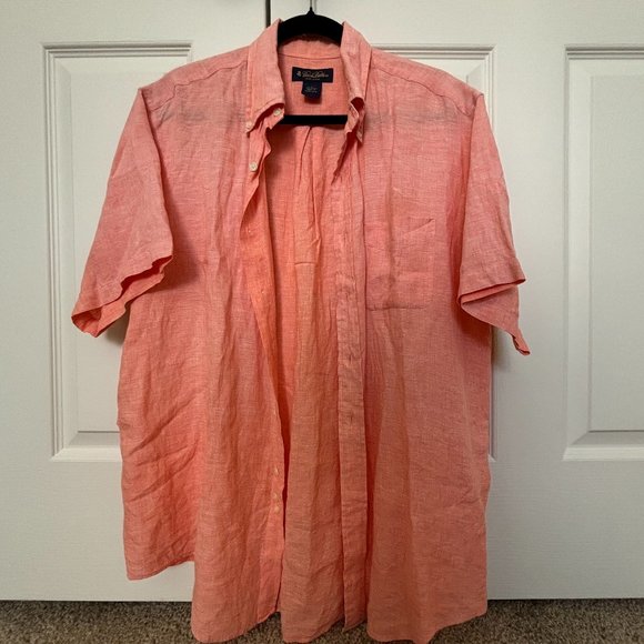 Brooks Brothers Men's 100% Irish Linen Short-Sleeve Shirt - Picture 3 of 9